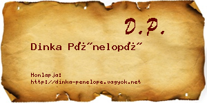 Dinka Pénelopé névjegykártya